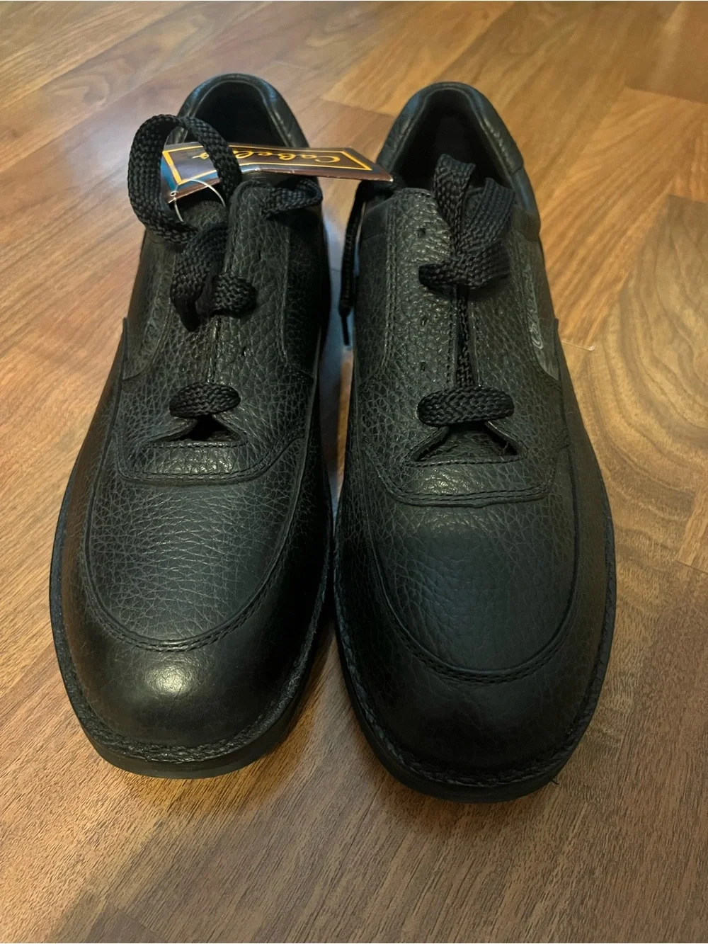 Cabela's Black Leather Lace-Up Slip-On Loafers